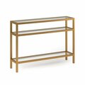 Hudson & Canal Henn &amp; Hart  Sivil Brass Console Table - 30 x 42 x 10 in. AT0163